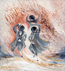 Abstract Art of Joy - Hasidim Dance