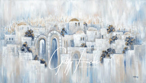 Jerusalem Vibe - Blue Horizontal