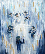 Load image into Gallery viewer, Klezmer Dance Navy &amp; White
