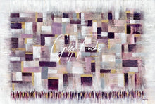 Load image into Gallery viewer, Modern Abstract Jewish Painting Geometric Square Mauve White Western Wall
