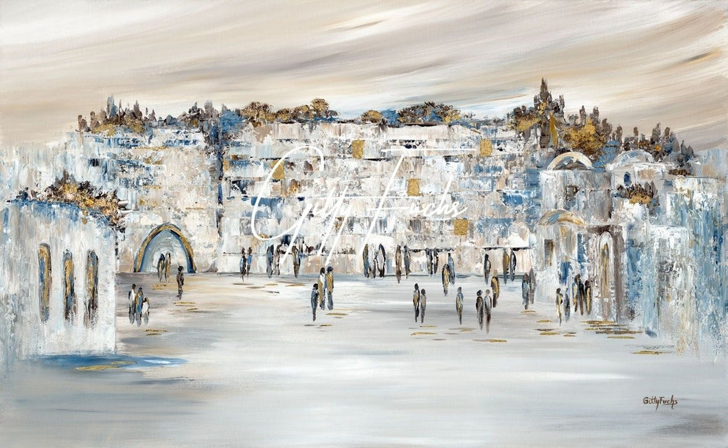 Western Wall Unique Atmosphere White Neutrals and Gold